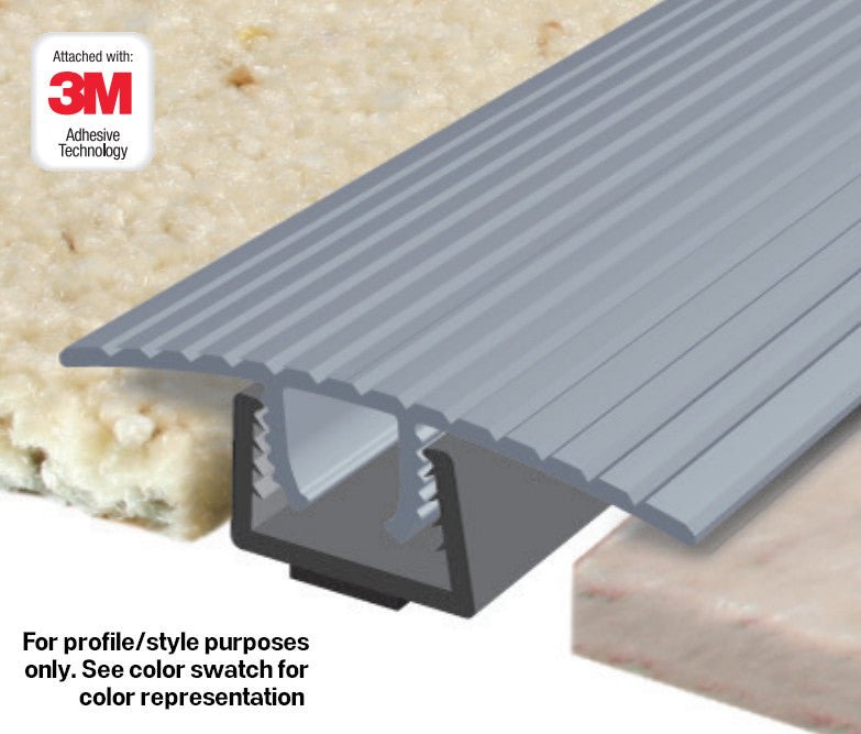 M-D PRO - Cinch Moulure en T avec Snaptrack, Argent satiné 1 1/2 x 3'
