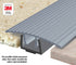 M-D PRO - Cinch Moulure en T avec Snaptrack, Argent satiné 1 1/2 x 3'