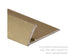 M-D PRO - Moulure à tapis robuste en aluminium Sans punaises Or anodisé martelé 16 mm (5/8") x 3.7 m (12')