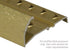 M-D PRO - Moulure à tapis ultra robuste en aluminium Punaises à fixation En flex (contour) Or anodisé martelé 19 mm (3/4") x 3.7 m (12')