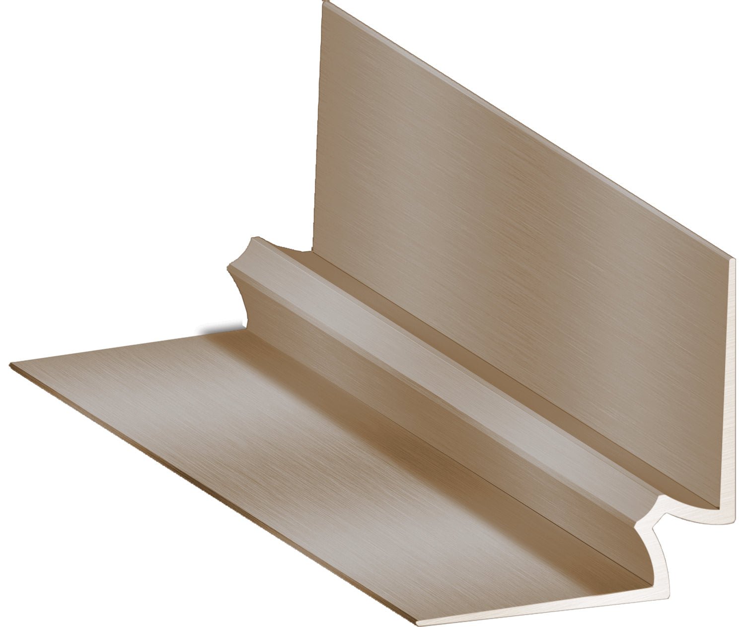 M-D PRO - Moulure concave en aluminium pour LVT/LVP, #STI Satin Titanium 13/64" x 12'
