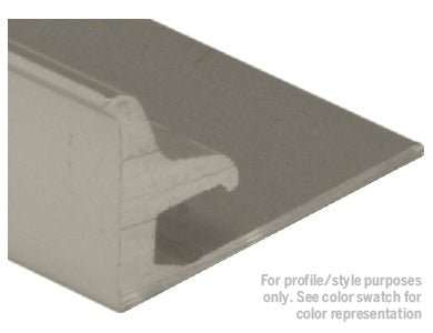 M-D PRO - Moulure relevée en aluminium, Clair anodisé satiné - 3/32" x 12'