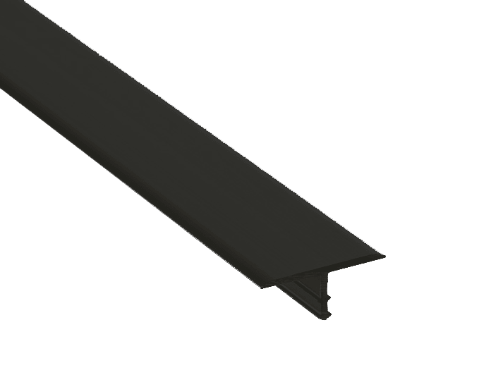 M-D PRO - Moulures en T en aluminium anodisé Noir Mat - 5/16" (8 mm) x 7/8" x 8'