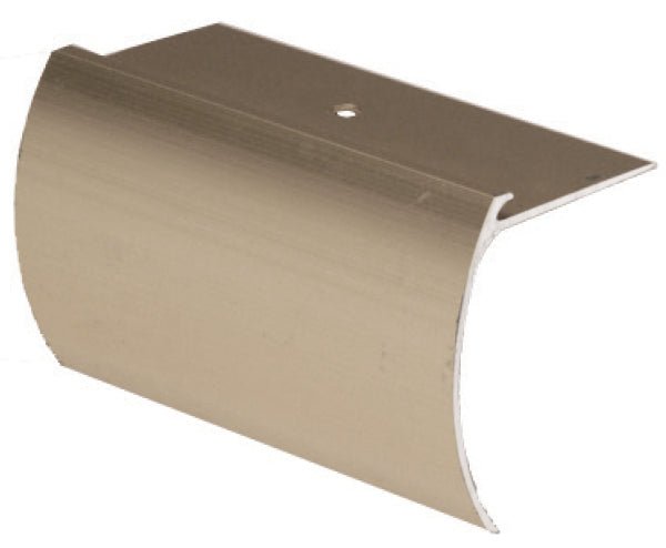 M-D PRO - Nez de marche à rainures en aluminium pour carreaux Titane satiné 1/8" x 5/8" x 12'