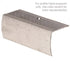 M-D PRO - Nez de marche économique en aluminium avec tombant, Or Coventry 1 1/8" x 12'