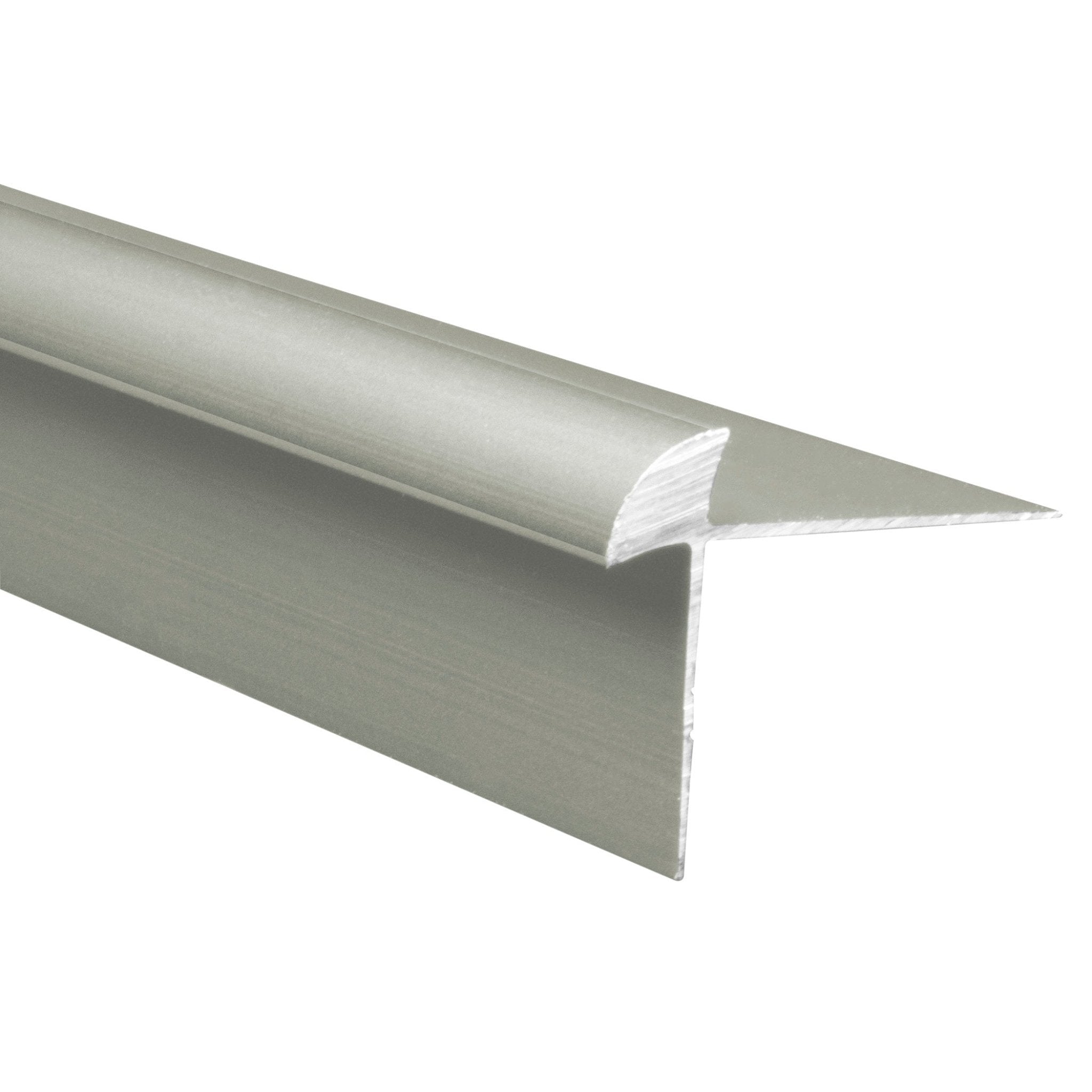 M-D PRO - Nez de marche en aluminium avec coin extérieur carré pour LVT/LVP, #STI Satin Titanium 15/64" x 9/32" x 12'