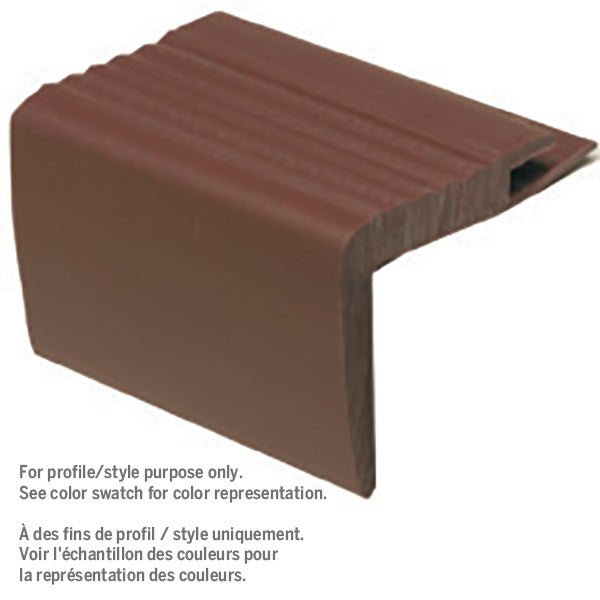 M-D PRO - Nez de marche pour tapis en vinyle #ST-283 Dalle 2-1/8" (54 mm) x 2" x 12'