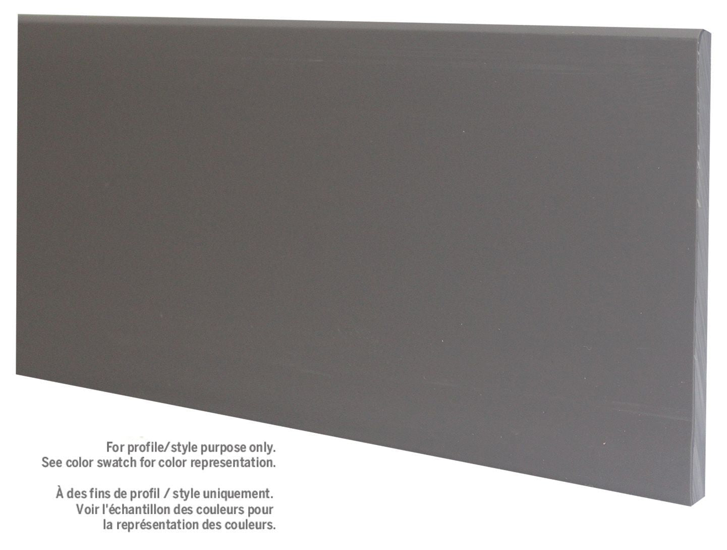 M-D PRO - Plinthe contemporaine en vinyle #020 Charcoal 4 1/2" x 8' (paquet de 5)