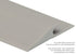 M-D PRO - Réducteur à encart en vinyle Charbon #020 1/4" x 1 5/8" x 12'