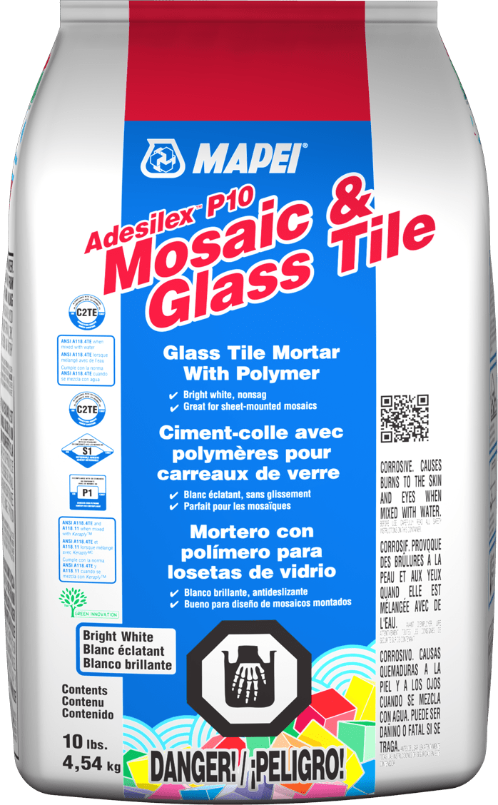 Mapei - Adesilex P10 Ciment-colle de qualité supérieure pour carreaux de mosaïque et de verre - 10 lb