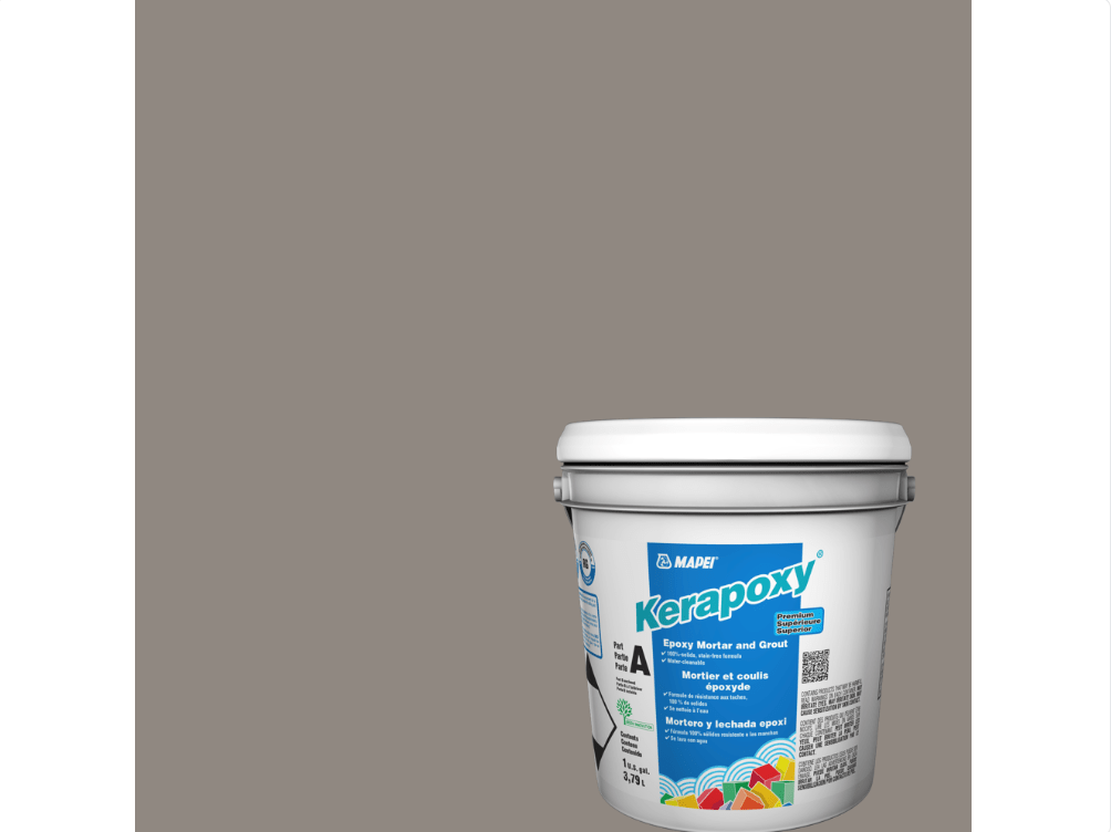 Mapei - Kerapoxy Kit - Coulis époxy premium - 5002 Étain 3.79 L - Ceramed