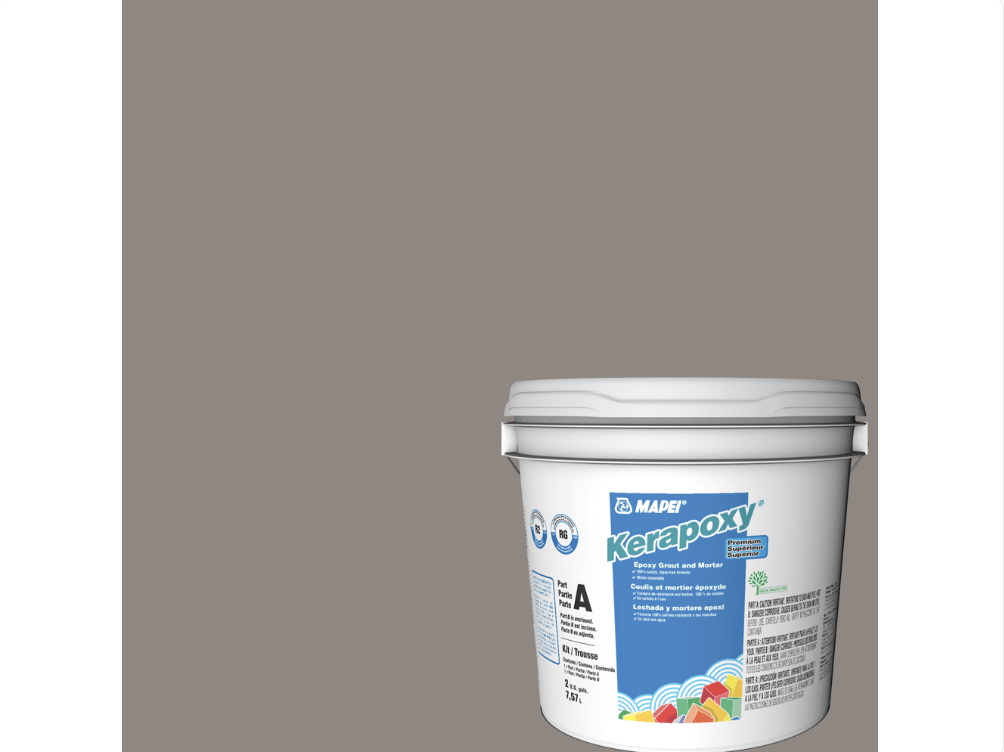 Mapei - Kerapoxy Kit - Coulis époxy premium - 5002 Étain 7.57 L - Ceramed