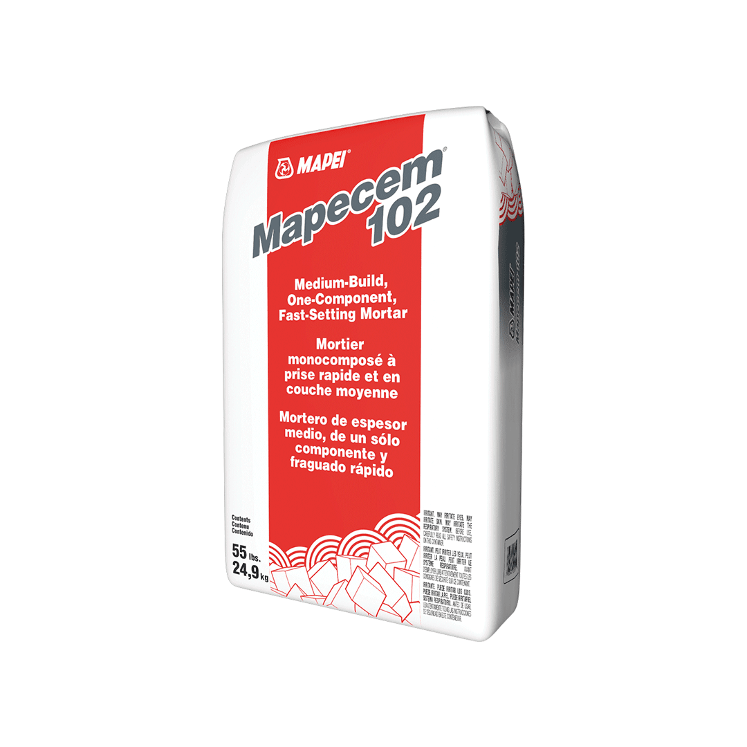 Mapei - Mapecem 102 Mortier à prise rapide et à couche moyenne 24.9 kg