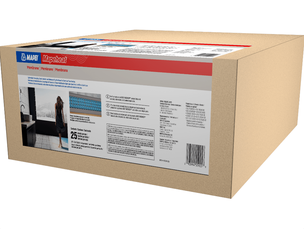 Mapei - Mapeheat Membrane - en feuille 7/32" x 2' 9" x 3' 3" (9 pi²) - Ceramed