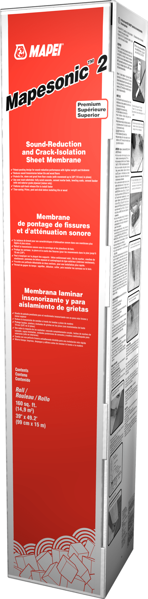 Mapei - Mapesonic 2 Membrane tout-en-un 39" x 49' 2"