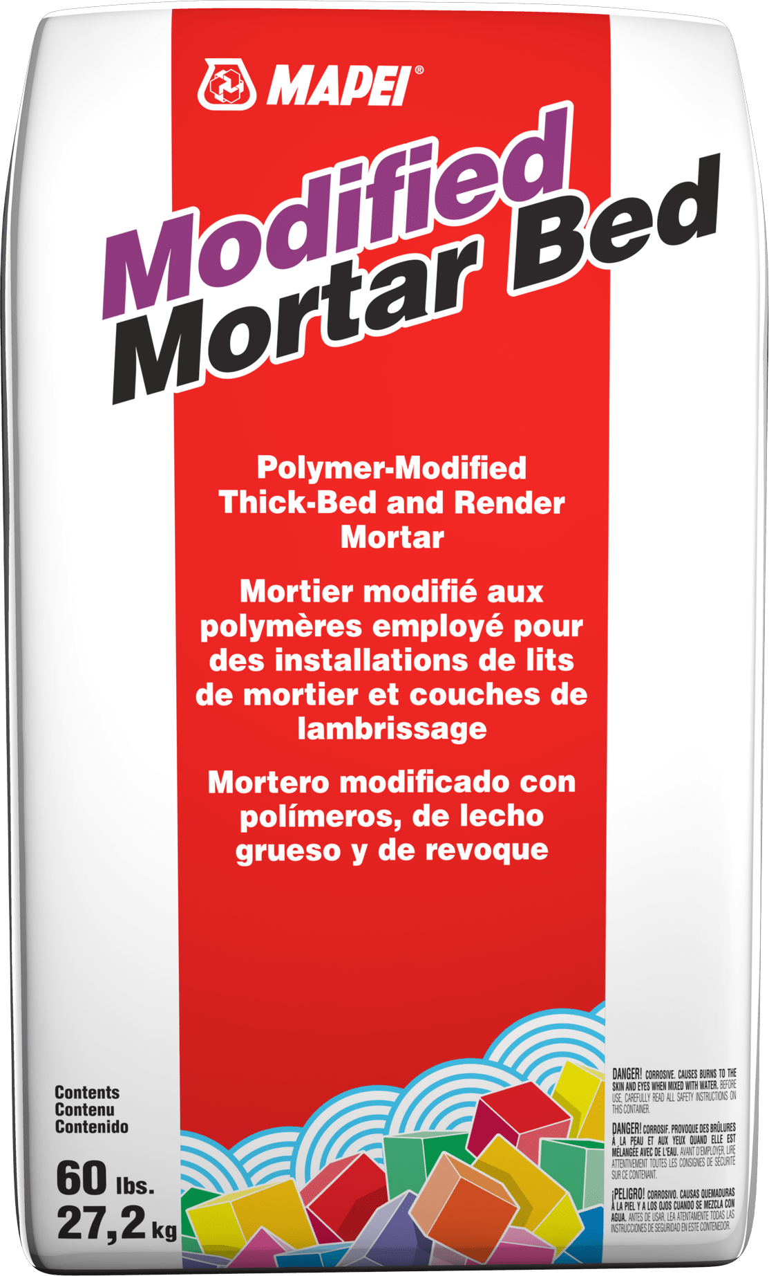 Mapei - Modified Mortar Bed Mortier à couche épaisse et à enduit modifié au polymère 27.2 kg