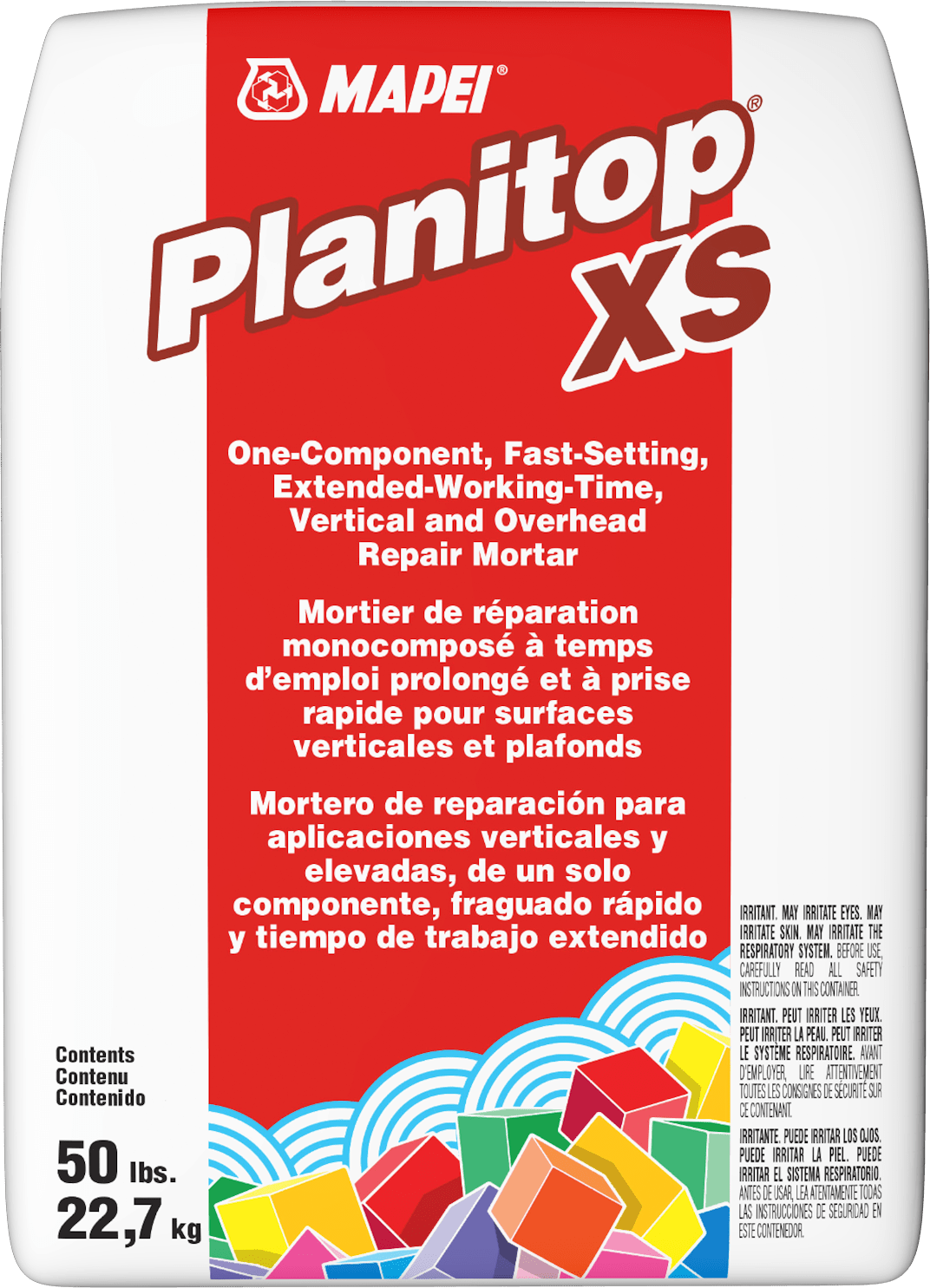 Mapei - Planitop XS Mortier de réparation à temps d’emploi prolongé pour surfaces verticales et plafonds - 50 lb