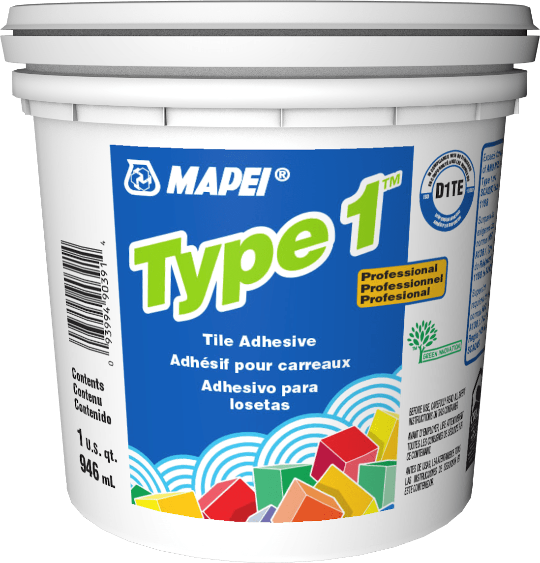 Mapei - Type 1 Adhésif de qualité supérieure pour carreaux 946 ml