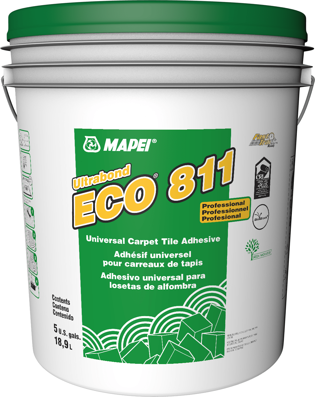 Mapei - Ultrabond ECO 811 Adhésif universel pour carreaux de tapis - 18.9 L