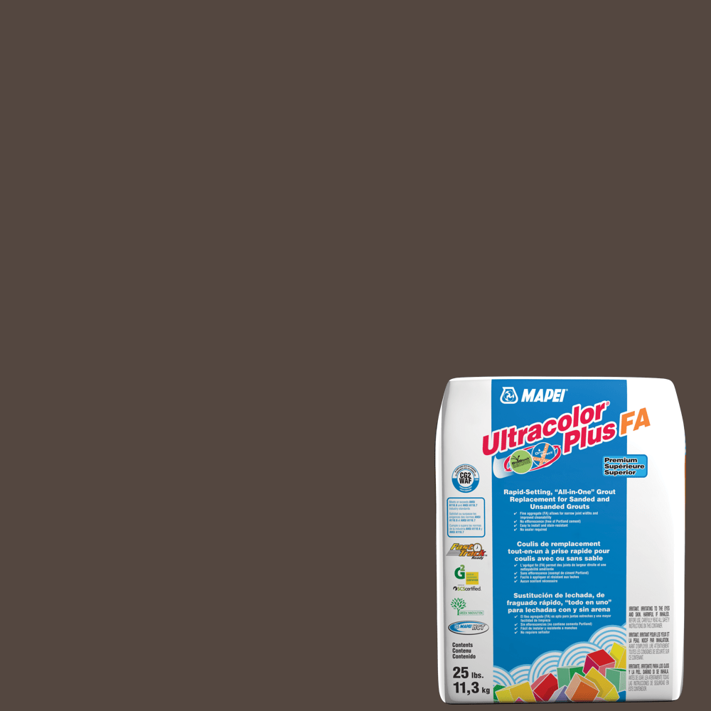 Mapei - Ultracolor Plus FA Coulis tout-en-un à prise rapide #5007 Chocolat 25 lb