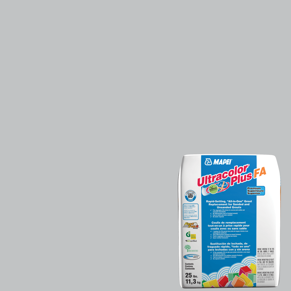 Mapei - Ultracolor Plus FA Coulis tout-en-un à prise rapide #5101 Pluie 25 lb