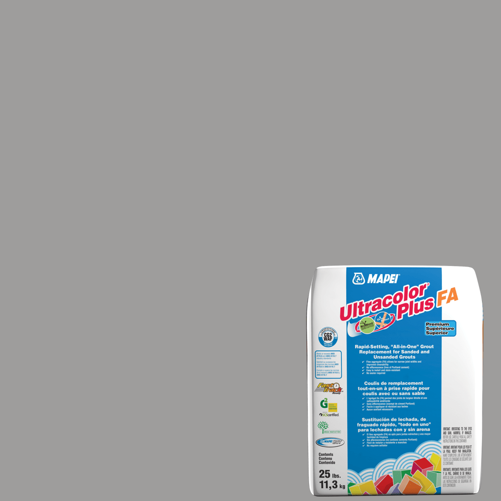 Mapei - Ultracolor Plus FA Coulis tout-en-un à prise rapide #5104 Loup Gris 25 lb