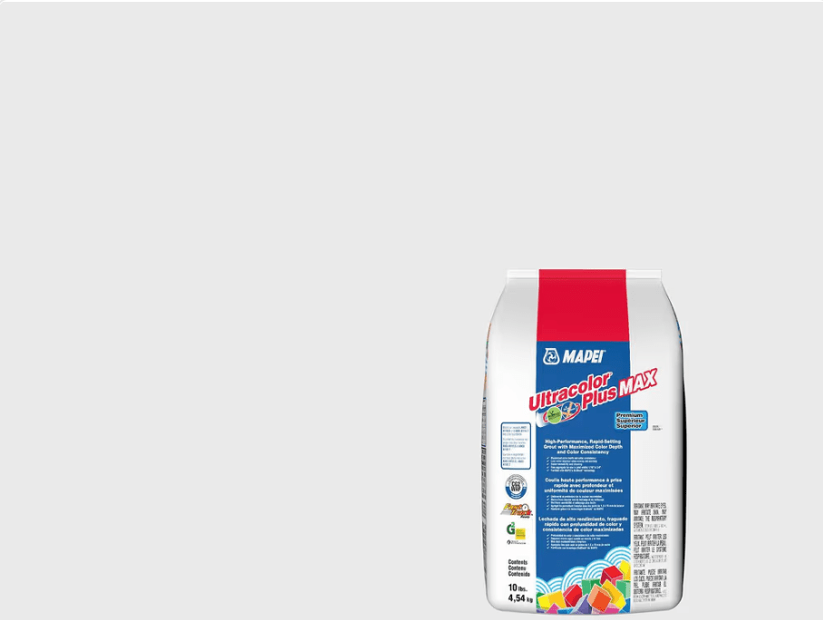 Mapei - Ultracolor Plus Max - Coulis haute performance à prise rapide - 5117 Blanc Pur 10 lb - Ceramed