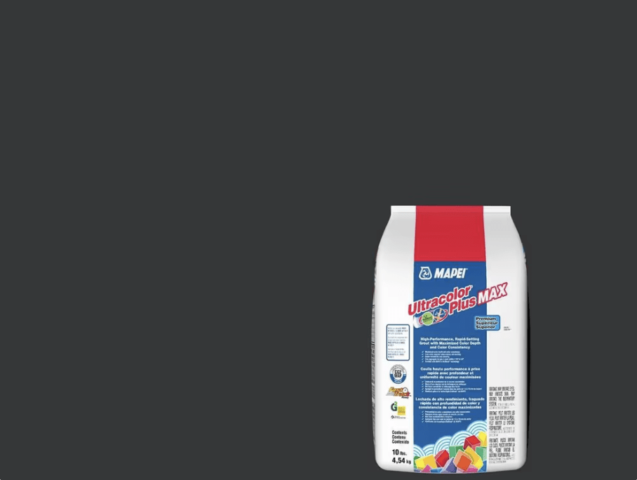 Mapei - Ultracolor Plus Max - Coulis haute performance à prise rapide - 5118 Noir de Jais 10 lb - Ceramed