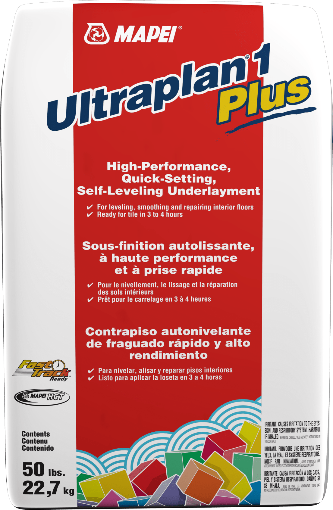 Mapei - Ultraplan 1 Plus Sous-finition autolissante de haute performance et à prise rapide - 50 lb