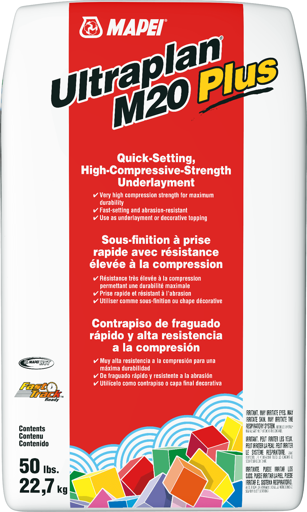 Mapei - Ultraplan M20 Plus Sous-finition autolissante à prise rapide avec résistance - 50 lb