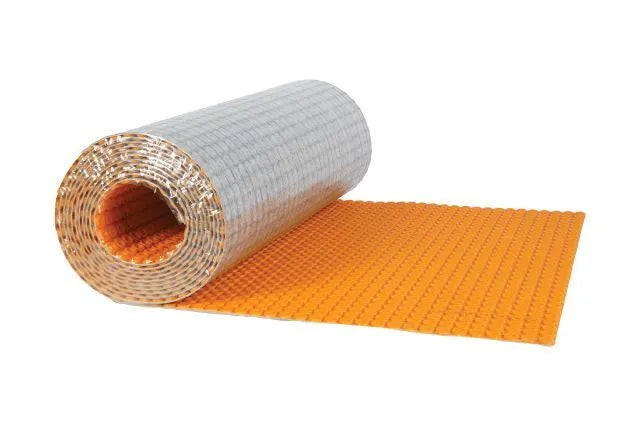 DHDPS810M - 2' 7" x 33' - (108 ft²) 8 mm - Schluter DITRA-HEAT-DUO-PS Self-adhesive uncoupling membrane in roll for underfloor heating
