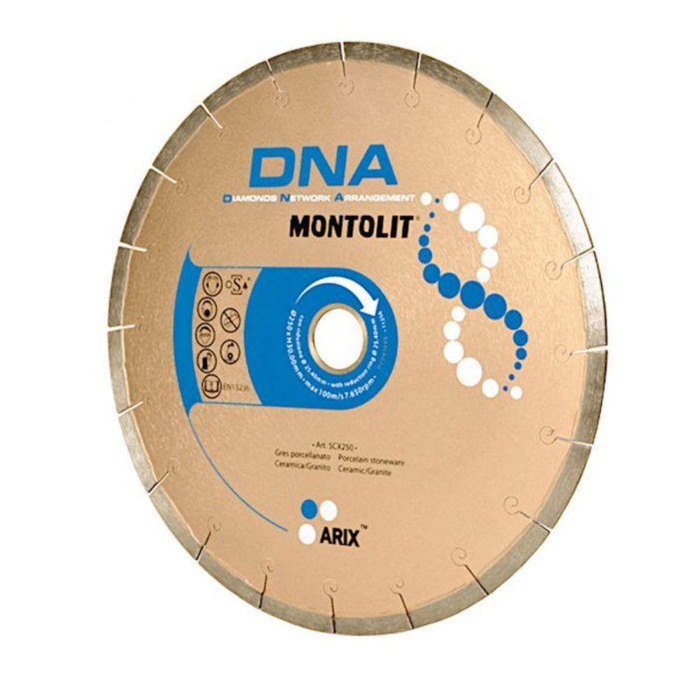 Montolit - DNA Lame diamantée segmentée pour coupe à l'eau 10"