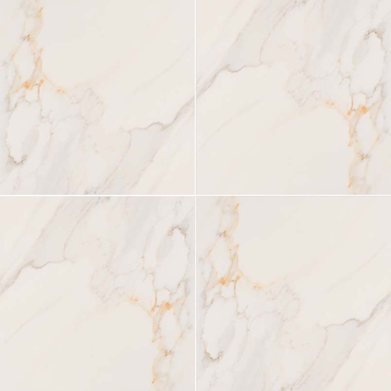 MSI Surfaces - Tuiles de céramique - Adella Calacatta Satin Mat 12" x 24" ||NADECAL1224-N