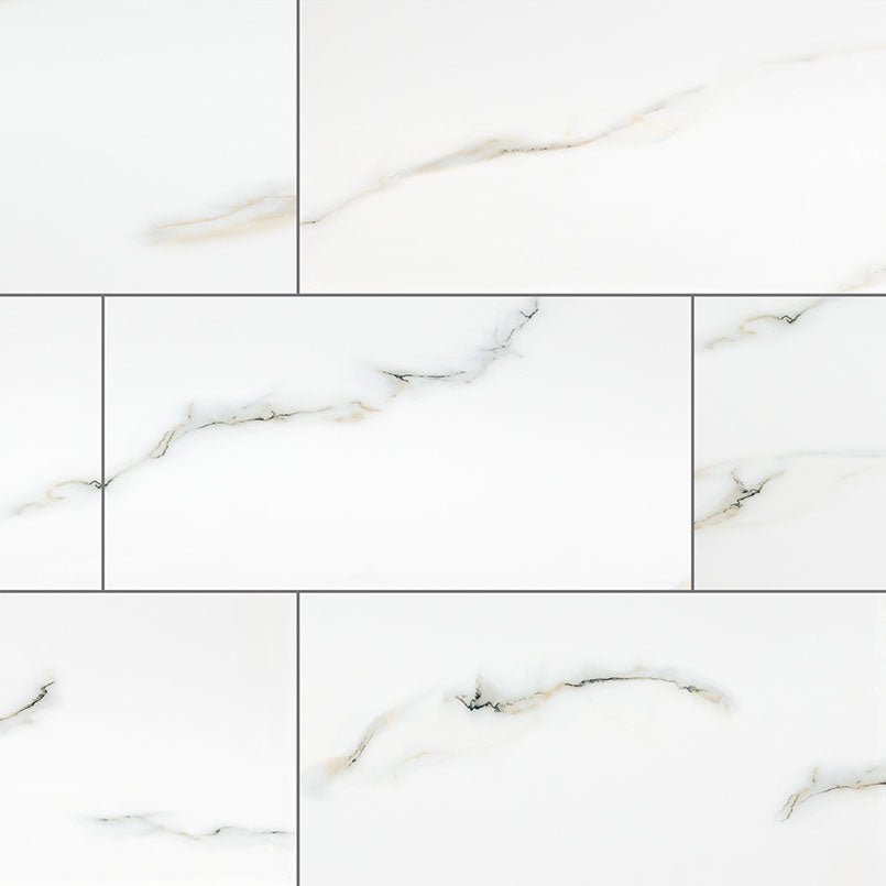 MSI Surfaces - Tuiles de céramique - Aria Bianco Bordure Poli 3" x 18" ||NARIBIA3X18BNP - Ceramed