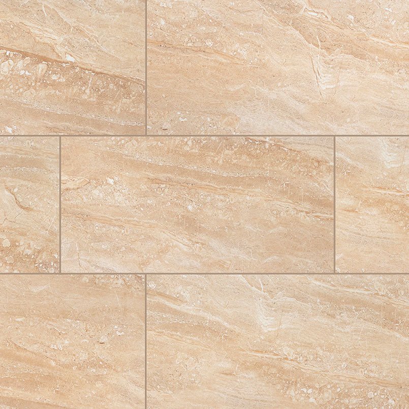 MSI Surfaces - Tuiles de céramique - Aria Oro Poli 12" x 24" ||NARIORO1224P