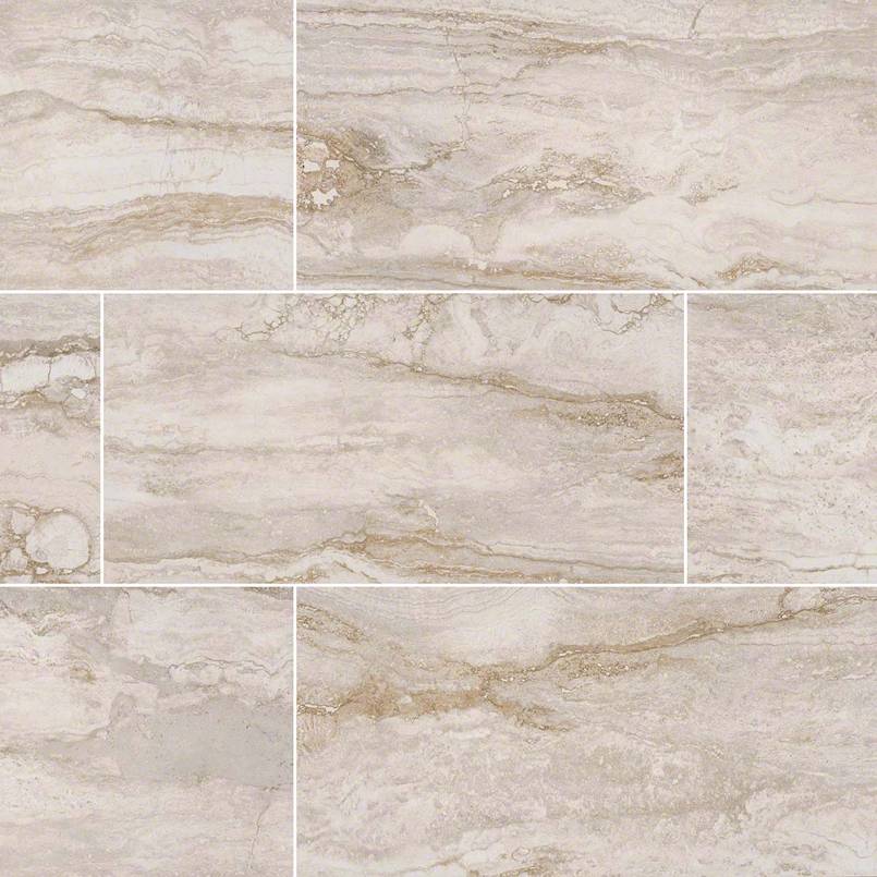 MSI Surfaces - Tuiles de céramique - Bernini Bianco Mat 12" x 24" ||NBERBIA1224-N