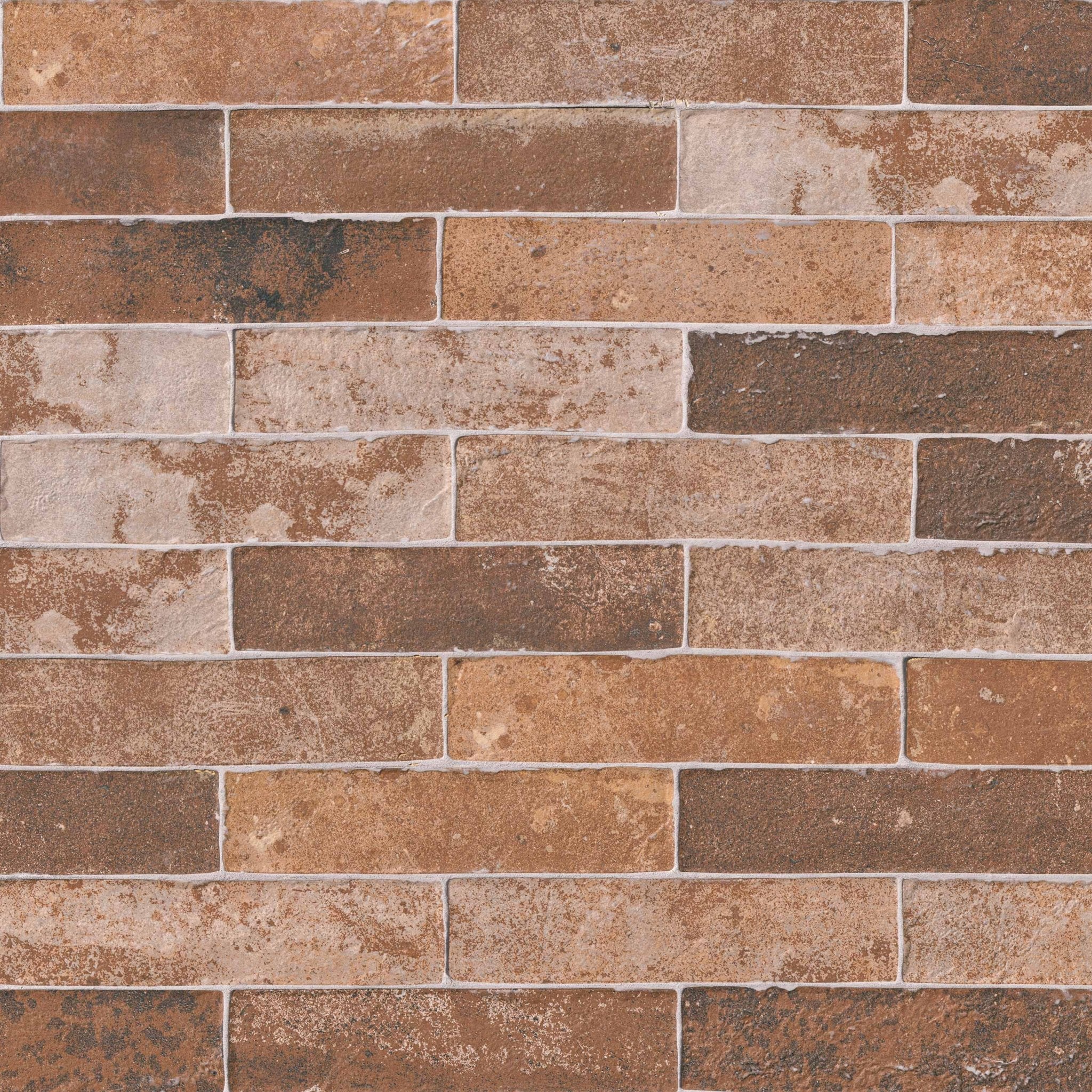 MSI Surfaces Tuiles de céramique - Brickstone Red Mat 2" x 10" - Ceramed