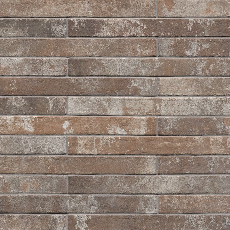 MSI Surfaces - Tuiles de céramique - Brickstone Rustique Red Brique Mat 2" x 18" ||NCAPRUSREDBRI2X18