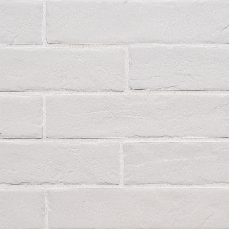 MSI Surfaces Tuiles de céramique - Brickstone White Mat 2" x 10" - Ceramed