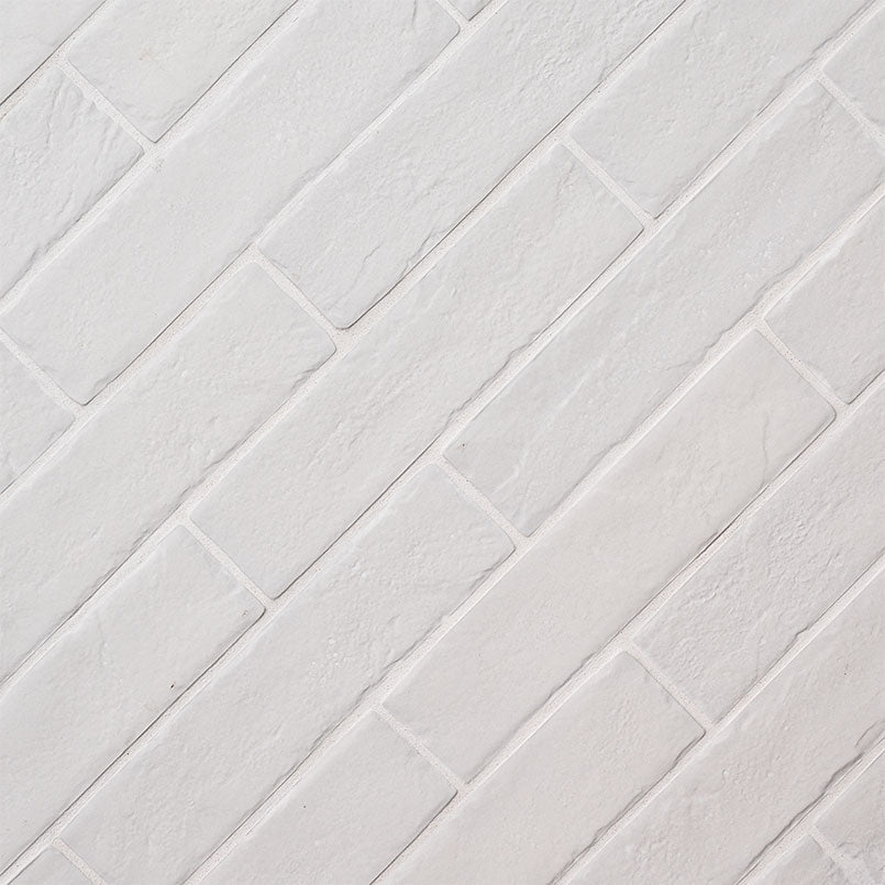 MSI Surfaces Tuiles de céramique - Brickstone White Mat 2" x 10" - Ceramed