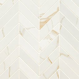 MSI Surfaces - Tuiles de céramique - Eden Calacatta Chevron Mosaïque Mat 12" x 15" ||NEDECALCHE12X15