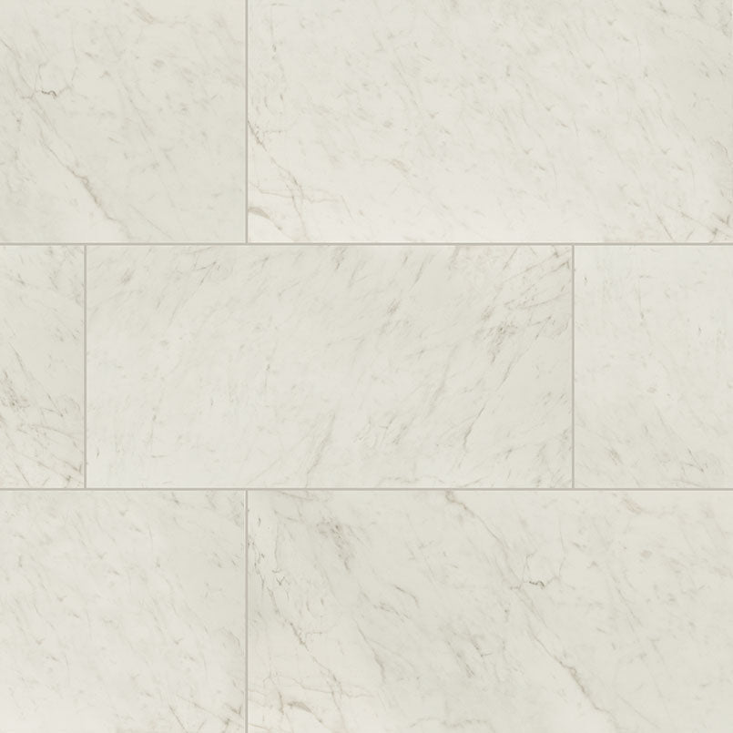 MSI Surfaces - Tuiles de céramique - Kaya Calacatta Bianco Bordure Poli 3" x 24" ||NKAYCARBIA3X24BNP