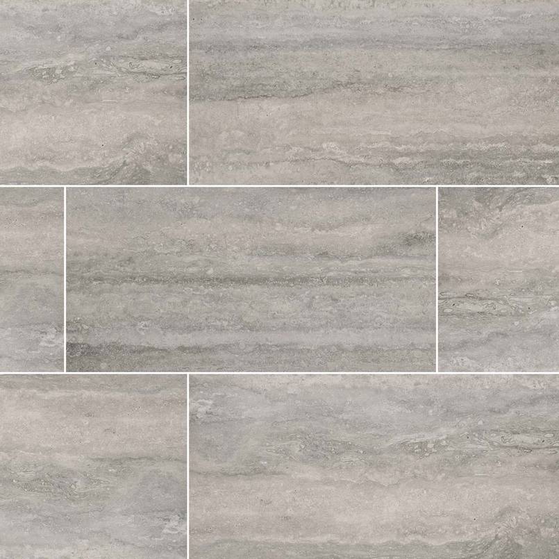 MSI Surfaces - Tuiles de céramique - Veneto Gray Bordure Poli 3" x 18" ||NVENGRA3X18BNP-N