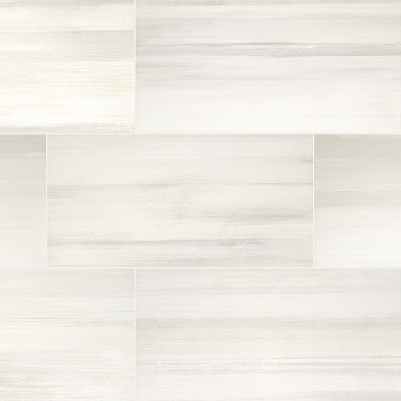 MSI Surfaces - Tuiles de céramique - Watercolor Bianco Bordure Mat 3.5" x 24" ||NWATBIA3.5X24BN