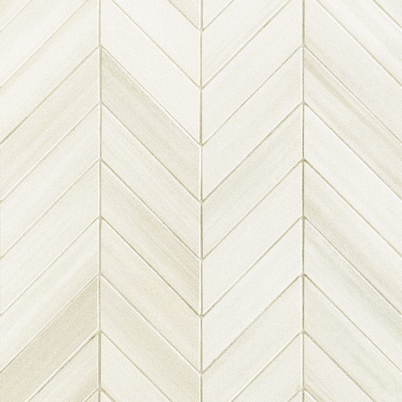 MSI Surfaces - Tuiles de céramique - Watercolor Bianco Chevron Mosaïque Mat 12" x 15" ||NWATBIACHE12X15