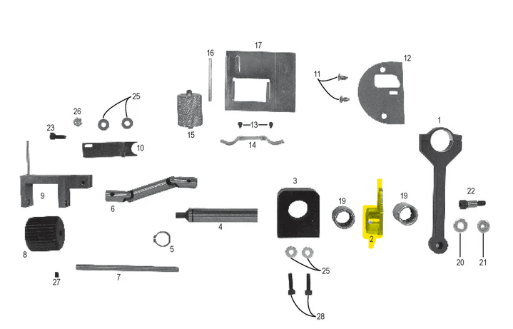 National Flooring Equipment - Manivelle d'entraînement de remplacement du rouleau d'alimentation pour National 126 Relieuse à tapis à simple traction Brute