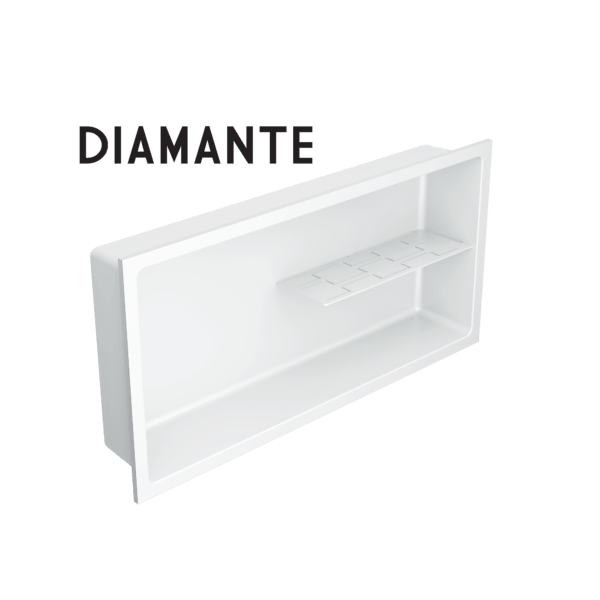 Nautika - 12"x24" - Niche Avec Demi Tablette Blanc ||N1224TDW - Ceramed