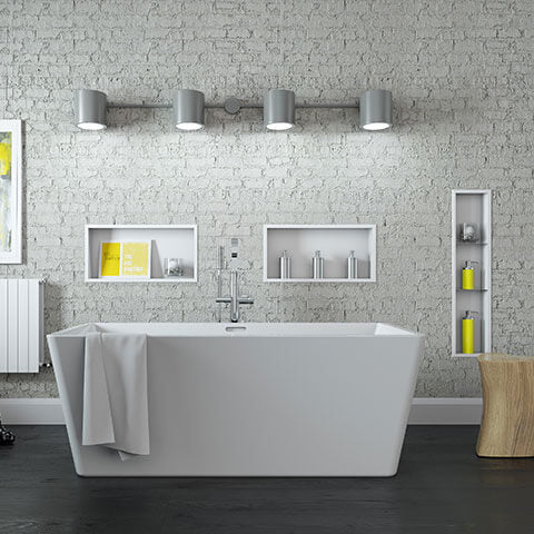 Nautika - 8"x36" - Niche Deux Tablettes Blanc ||N368TW - Ceramed