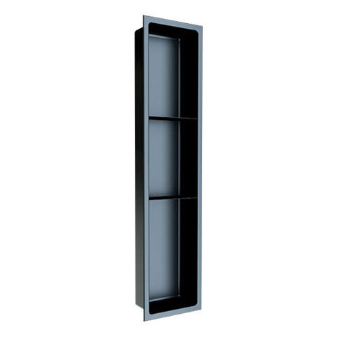 Nautika - 8"x36" - Niche Deux Tablettes Noir ||N368TB - Ceramed