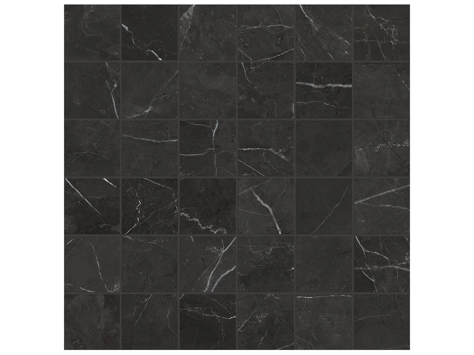 Anatolia - La Marca - Nero Venato - Mosaïque Square adoucie 12 x 12 po ||4501-0366-2